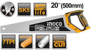 SERRUCHO INGCO DIENTES PRECISION 3 FILOS 20