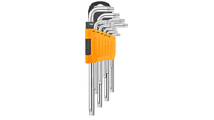 LLAVE ALLEN INGCO CROMADA PTA.TORX JGO 9PZAS SERIE LARGA #HHK13092