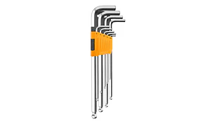 LLAVE ALLEN INGCO HEXAG.LARGA PTA. BOLA JGO. 9 PZAS.# HHK12092