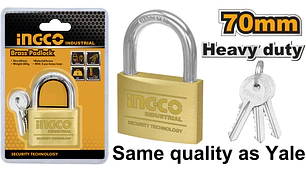 CANDADO INGCO 70 MM C/3 LLAVES # DBPL0702