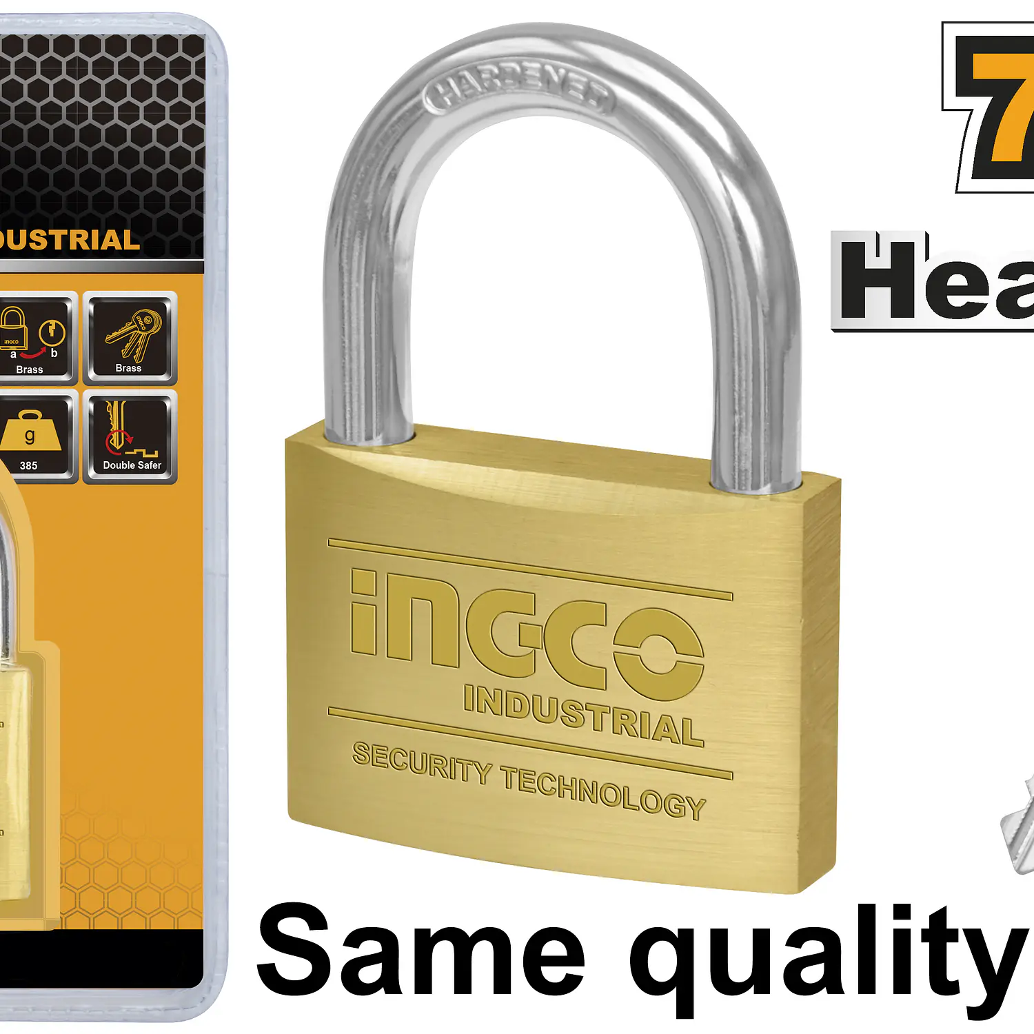 CANDADO INGCO 70 MM C/3 LLAVES # DBPL0702