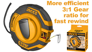 HUINCHA INGCO DE ACERO 30 MTS X 12,5 MM (MM-PUL) # HSMT8430