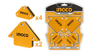 ESCUADRA MAGNETICA INGCO PARA SOLDAR JGO.6 PZAS.# AMWH6001