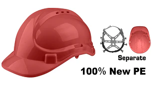 CASCO INGCO DE SEGURIDAD ROJO # HSH210