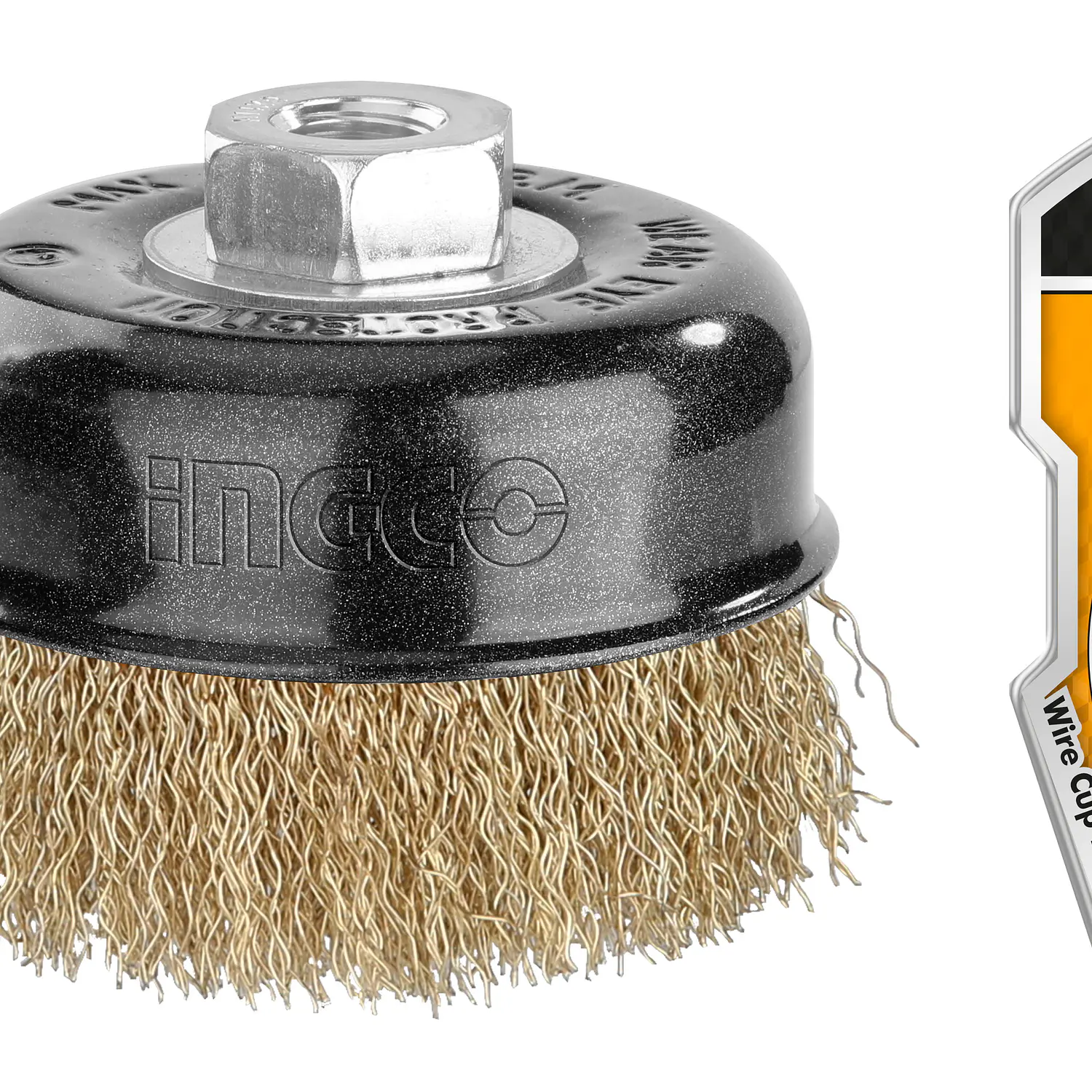 ESCOBILLA INGCO DE ALAMBRE FINO RUEDA ANGULAR 100 MM # WB11005