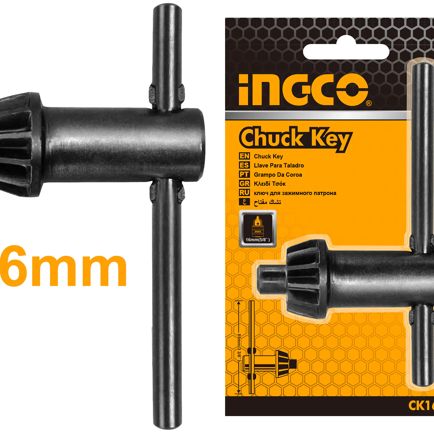 LLAVE PARA PORTABROCA INGCO 16 MM # CK1601