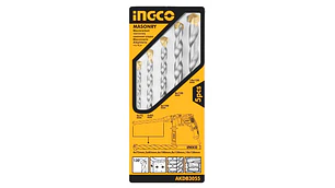 BROCA INGCO P/CONCRETO JGO. 5 PZS 4,0 A 10,0 MM # AKDB3055