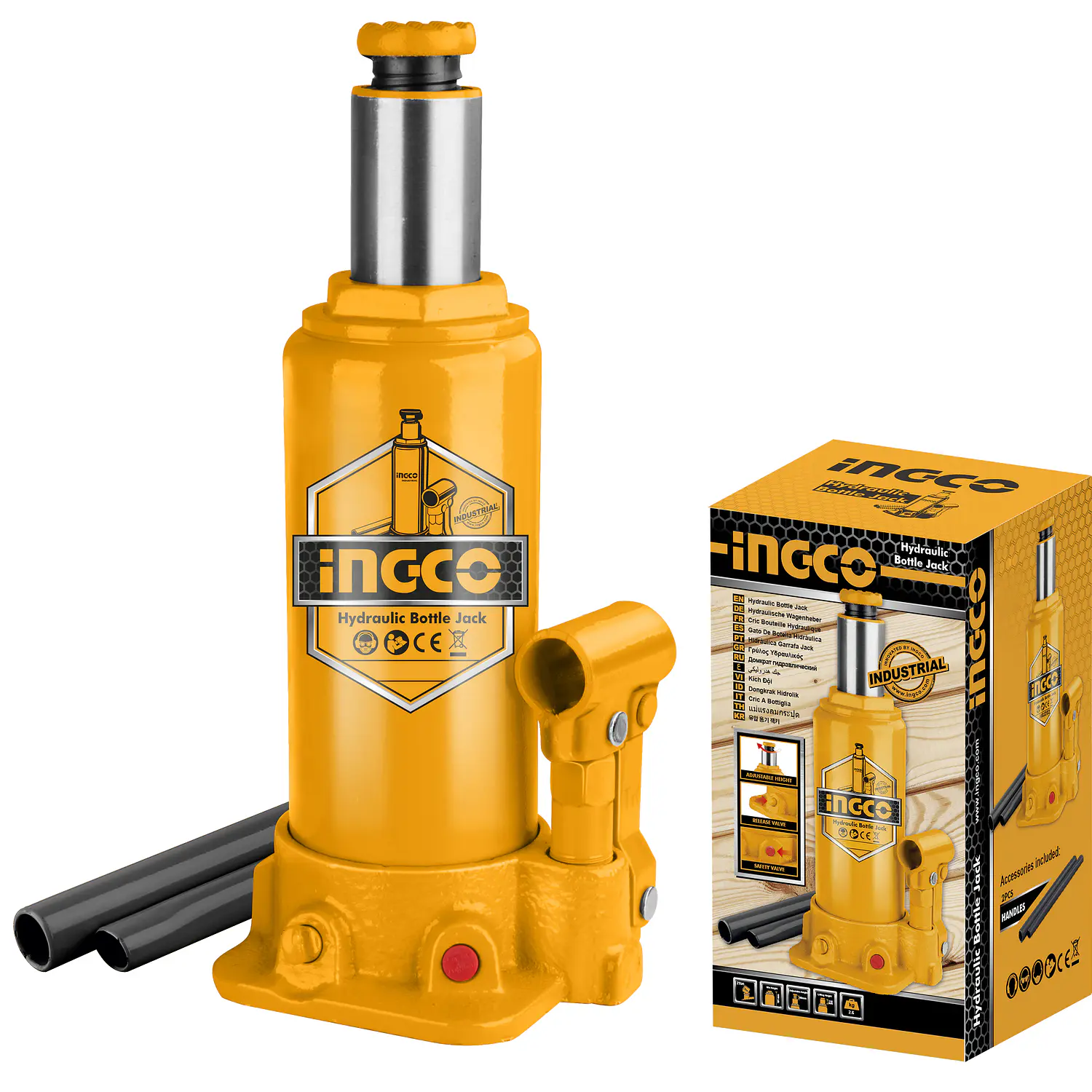 GATA GARAGE INGCO HIDRAULICA TIPO BOTELLA 4,0 TON # HBJ402