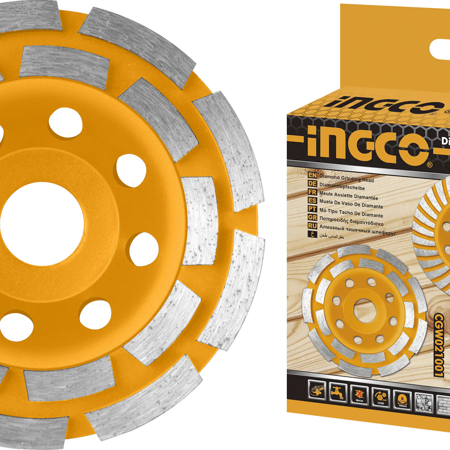 DISCO DIAMANTADO DESBASTE DOBLE HILERA INGCO P/HOMIGON 115 MM # CGW021151