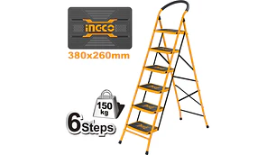 ESCALERA INGCO ACERO TUBULAR 6PL 150KG #HLAD09061