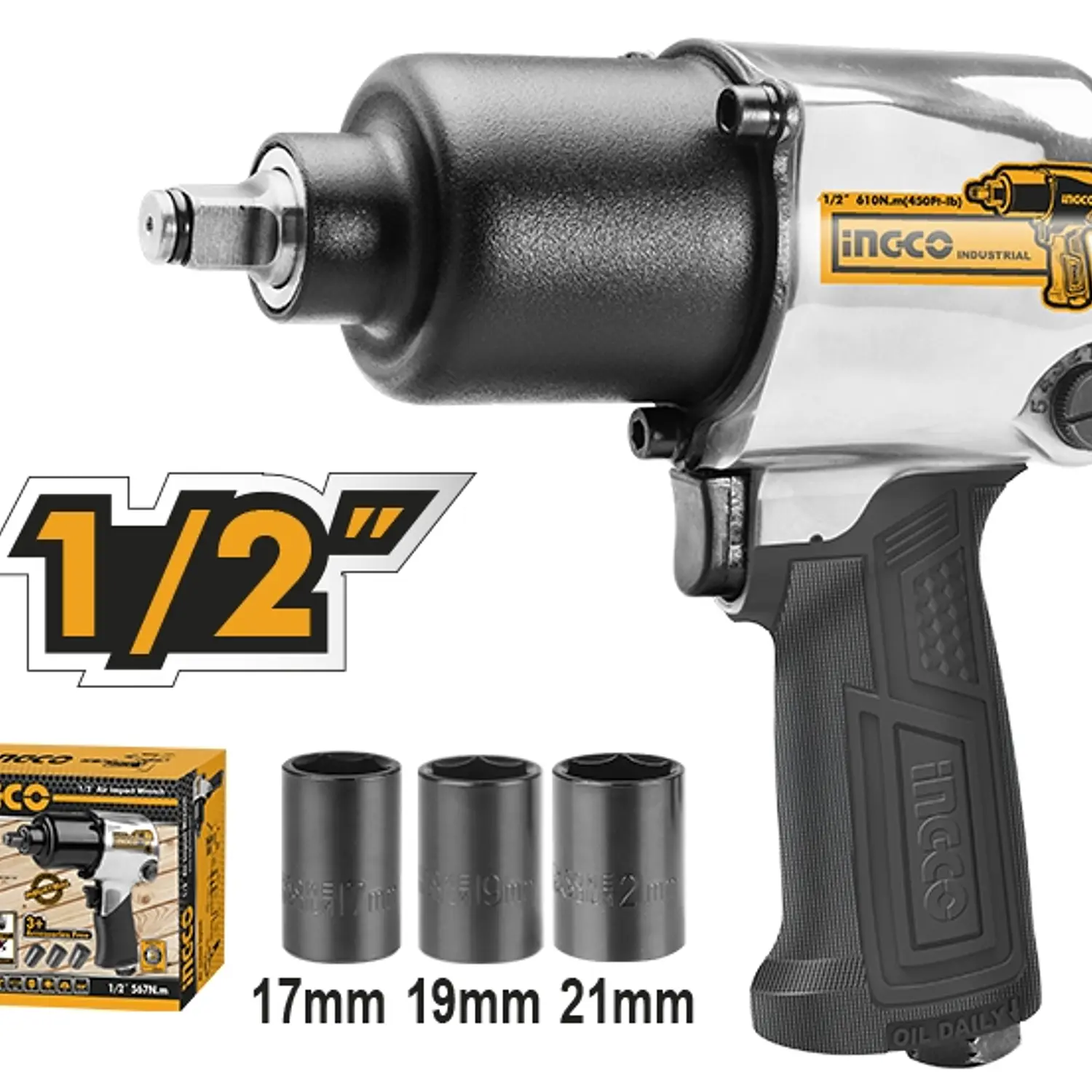 PISTOLA DE IMPACTO INGCO NEUMATICA 1/2