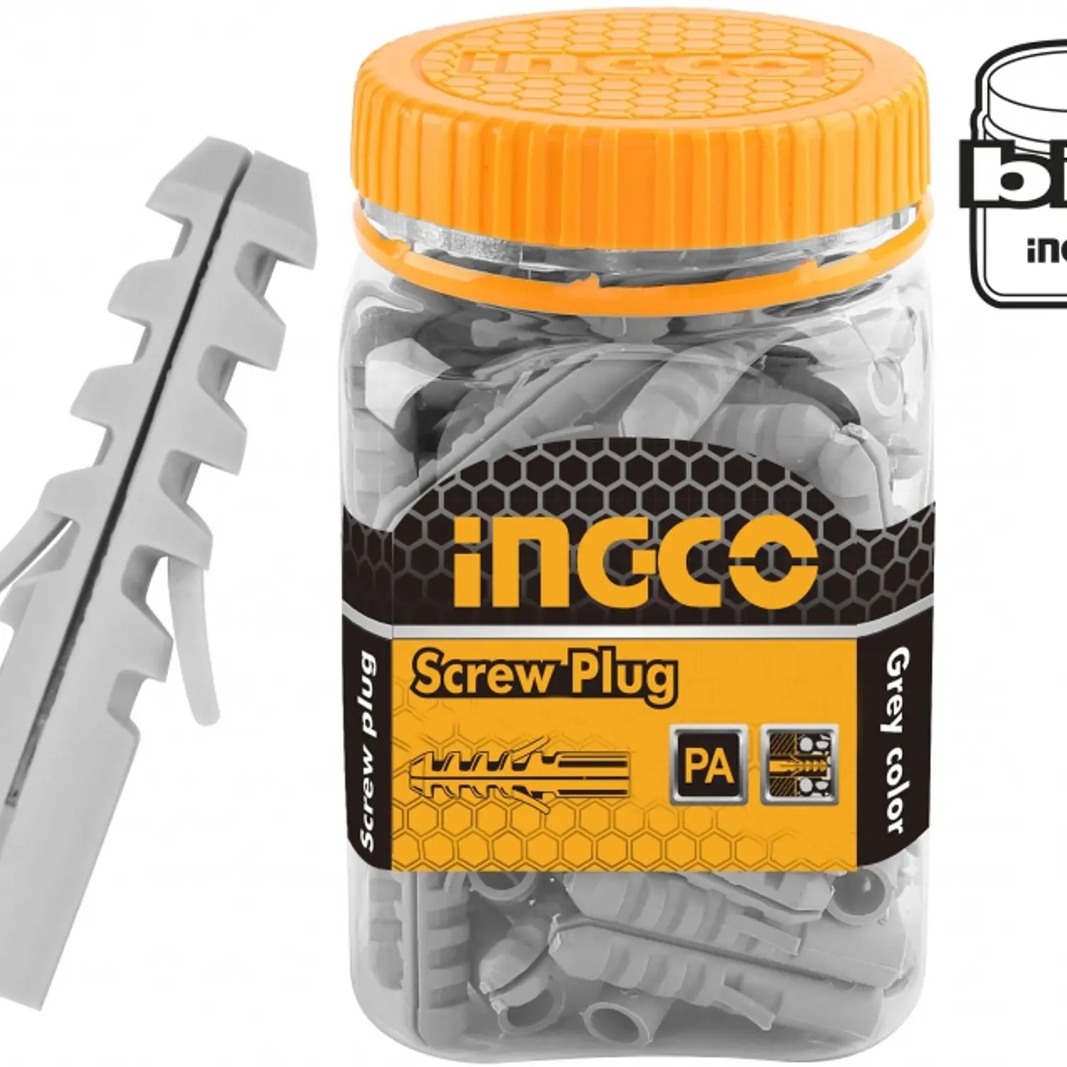 TARUGOS PLASTICOS INGCO 6 X 30 MM (ENVASE 200 PIEZAS) # HWSP0603011(OF)