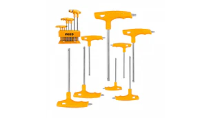 LLAVE TORX INGCO CON MANGO T JGO. 8 PZAS (T10-T50) # HHKT80838