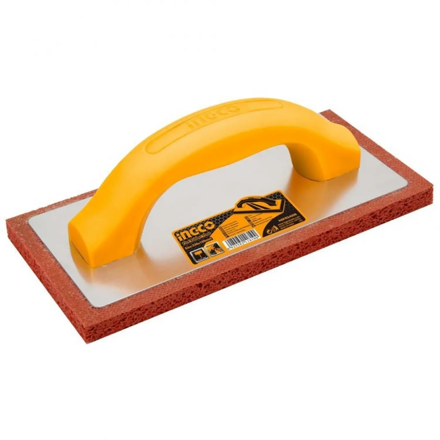 FRAGUADOR INGCO BASE ALUMINIO Y ESPONJA 230 X 100 MM # HSFR24008