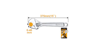 LLAVE FRANCESA INGCO CROMADA 15