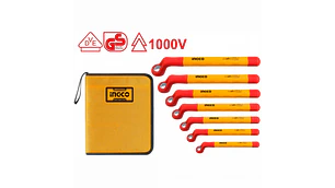 LLAVE CORONA ACODADA INGCO AISLADA 1000V JGO 7PZS #HKISPA0702