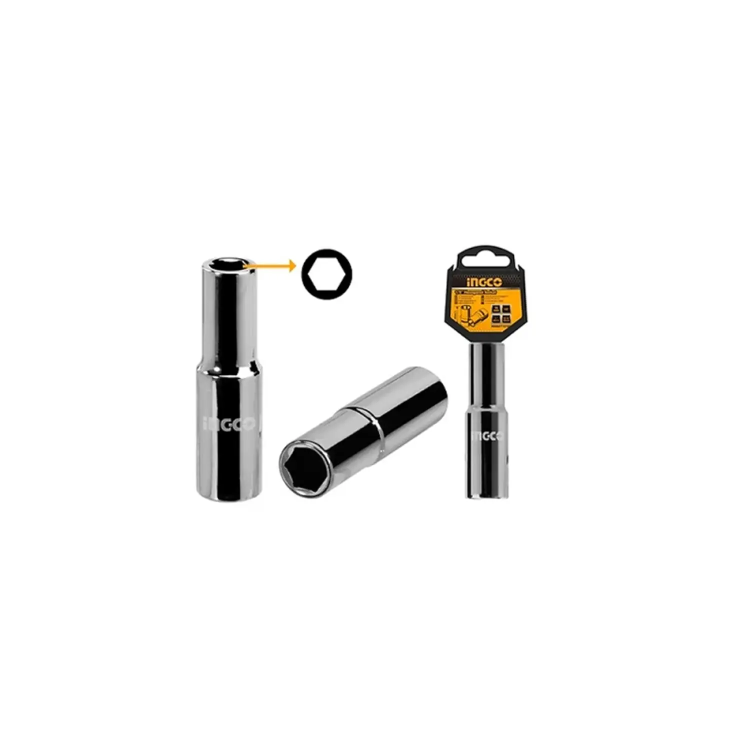 LLAVE DADO LARGO INGCO 6 PTA 1/2 DR 10 MM # HHAST12103L