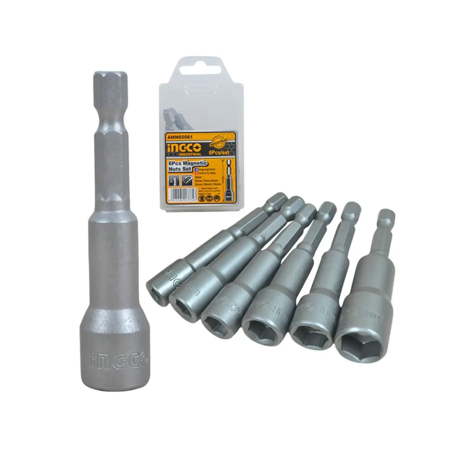 ADAPTADOR INGCO 1/4 DR X 65 MM MAGNETICO JGO. 6 PZS #AMN65061