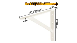 ESCUADRA ESTANTE INGCO REFORZADA BLANCA 200X300 MM # IHDSB0812