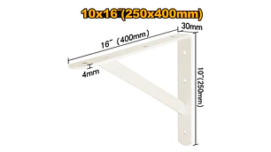 ESCUADRA ESTANTE INGCO REFORZADA BLANCA 250X400 MM # IHDSB1016
