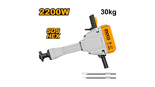 MARTILLO INGCO DEMOLEDOR 2200 WATTS PESO 30KG #PDB22001 (C)