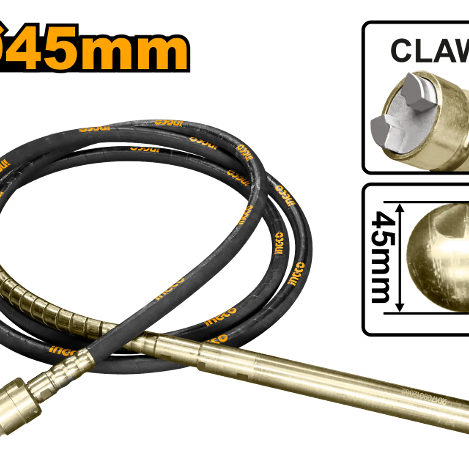 SONDA VIBRADORA INGCO 45MM LARGO 6 MTS. # VBP1451
