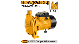 BOMBA AGUA CENTRIFUGA INGCO 550W-0,75 HP # CPM5508(OF)