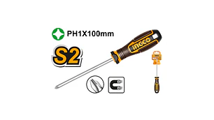 ATORNILLADOR INGCO PHILLIPS PTA.1 MAGNETICO 100 MM # HSDPH1100