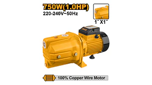 BOMBA AGUA INGCO AUTOCEBANTE INDUSTRIAL 750 WATTS - 1,0 HP # JP07508(OF)