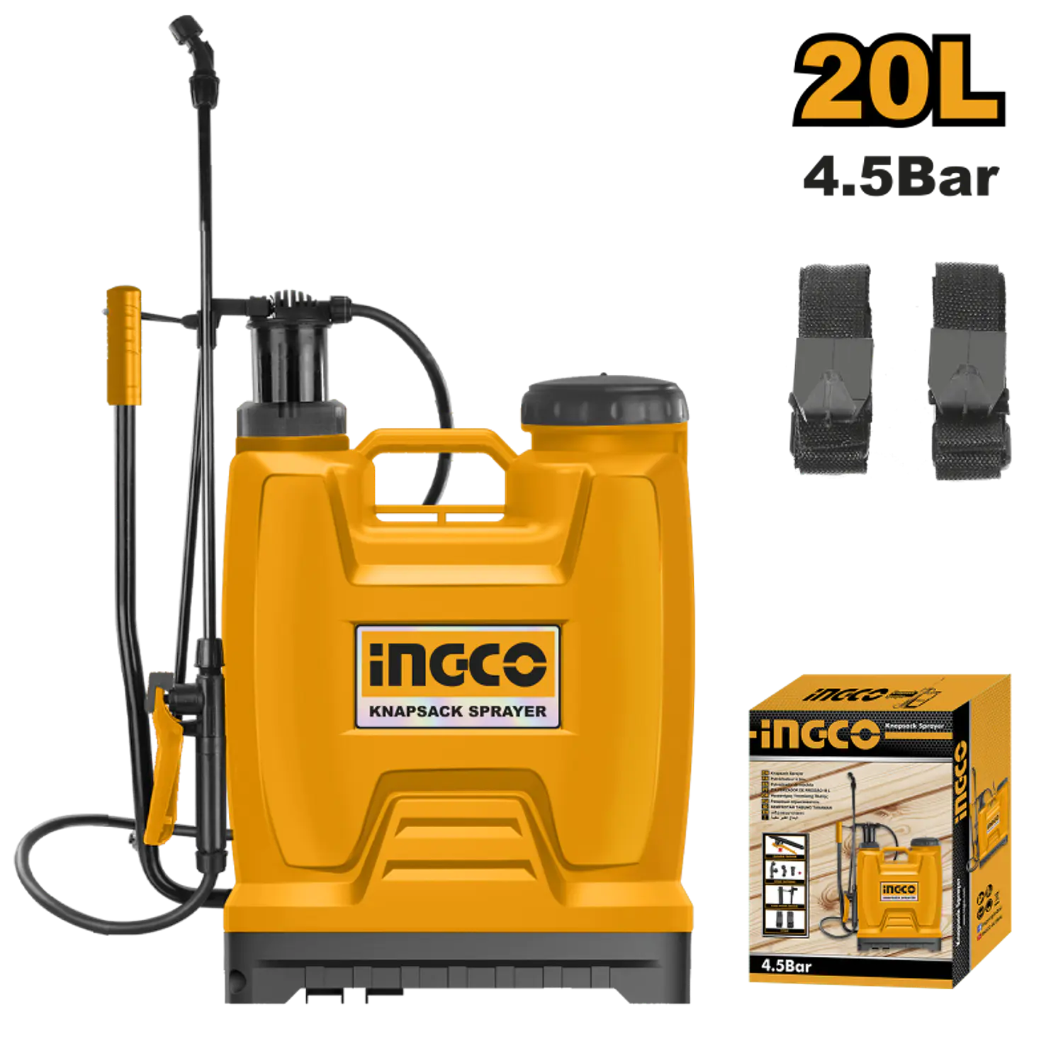 FUMIGADOR 20 LITROS INGCO C/VALVULA SEGURIDAD # HSPP42002