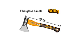 HACHA INGCO CABEZA FORJADA MGO FIBRA DE VIDRIO 800 GRS # HAX081800