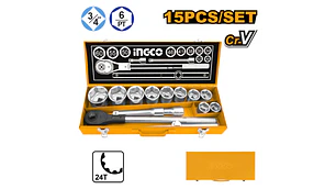 DADOS INGCO 3/4 DR JGO. 15 PIEZAS CON MALETIN # HKTS034151