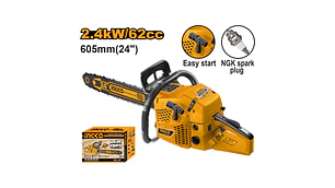 MOTOSIERRA INGCO A GASOLINA 2 TIEMPOS 62CC - 550ML 24
