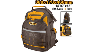 MOCHILA PORTAHERRAMIENTAS INGCO 8KG 380X170X460MM #HBP01028