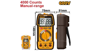 MULTITESTER INGCO DIGITAL INDUSTRIAL 600V # DM36002