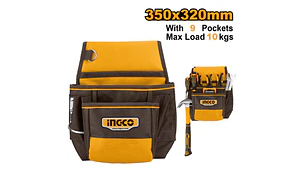 PORTAHERRAMIENTAS INGCO TIPO BOLSA 9 BOLSILLOS+ 1 PORTAMARTILLO #HTBP010128