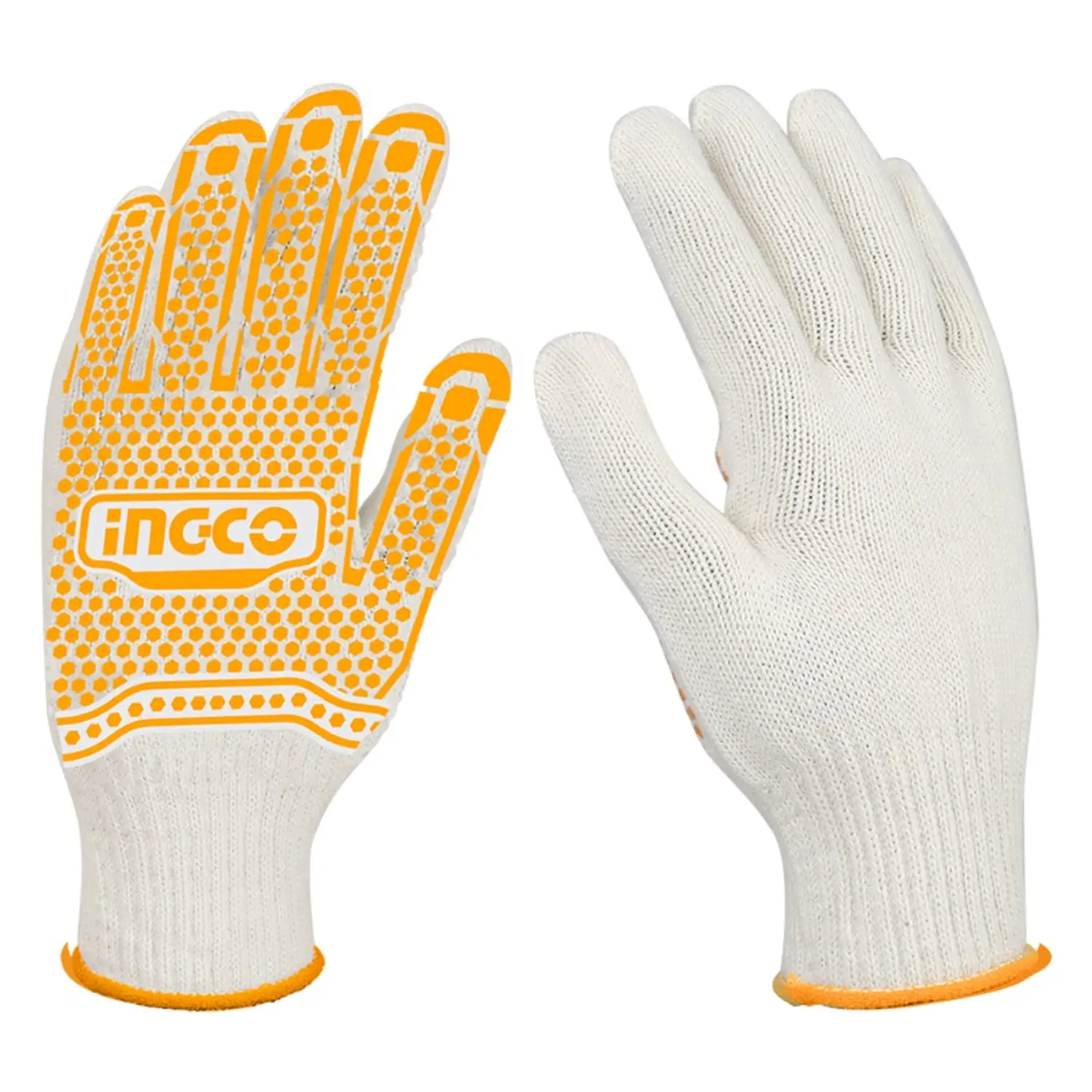 GUANTE DE ALGODON INGCO PIGMENTADO TALLA 10 PACK 12 PARES # HGVK05