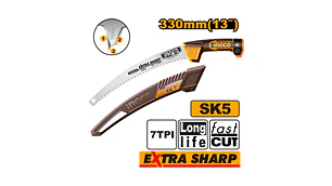 SERRUCHO DE PODA INGCO CURVO INDUSTRIAL 330MM/13