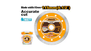 DISCO CERAMICA INGCO CONTINUO 4 1/2 X 22.2MM EJE 6MM # DMD021151