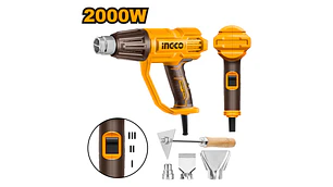 PISTOLA DE CALOR INGCO 2.000 WATTS 50°/450/550°C #HG200078 (C)