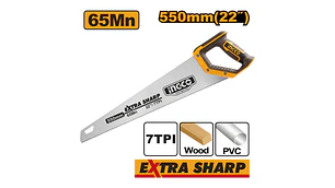 SERRUCHO INGCO CARPINTERO MANGO FIBRA VIDRIO 22
