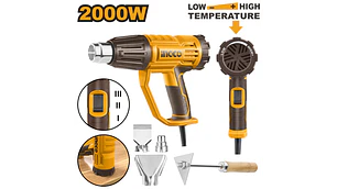 PISTOLA DE CALOR INGCO 2.000 WATTS 50°/450°/550°C #HG200047 (C)