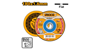 DISCO DE CORTE INGCO PLANO PARA METAL INOX 180x1,6x22MM 7
