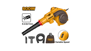 SOPLADOR ASPIRADOR INGCO 220V/800 WATTS 4,5M³/MIN # AB8038