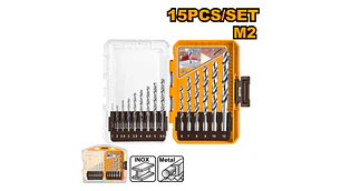 BROCA PARA METAL HSS INGCO JGO.15 PZS M2 # AKDL51508