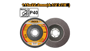 DISCO TRASLAPADO INGCO GRANO 40 115MM # FD11540