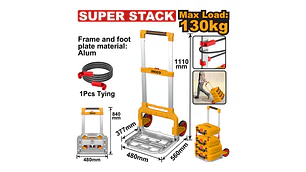 CARRO CARGA TIPO YEGUA INGCO 130KG PLEGABLE # HHWB61201