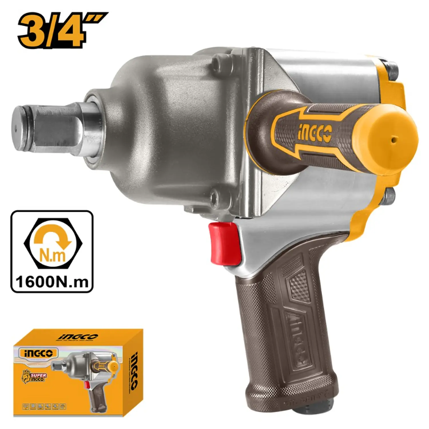 PISTOLA INGCO DE IMPACTO NEUMATICA INDUSTRIAL 3/4