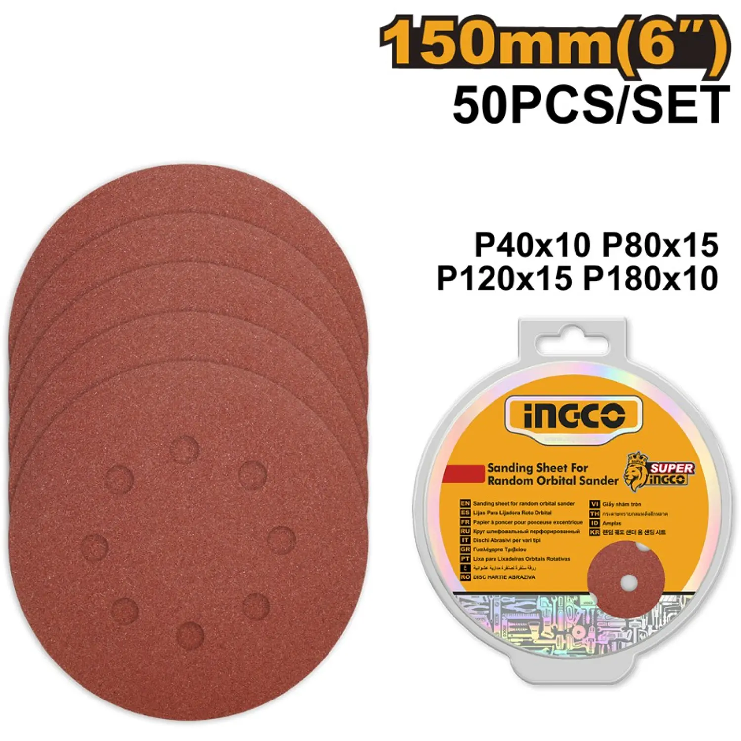 LIJA INGCO P/LIJADORA ORBITAL 150MM (6
