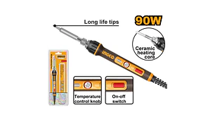 SOLDADOR LAPIZ ESTAÑO INGCO 90 WATTS TEMP AJUSTABLE #SI01608 (C)